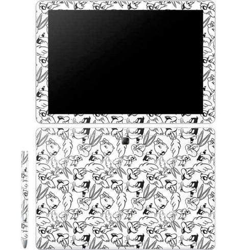 Looney Tunes Looney Squad Black and White Grid Galaxy Book 12in Skin